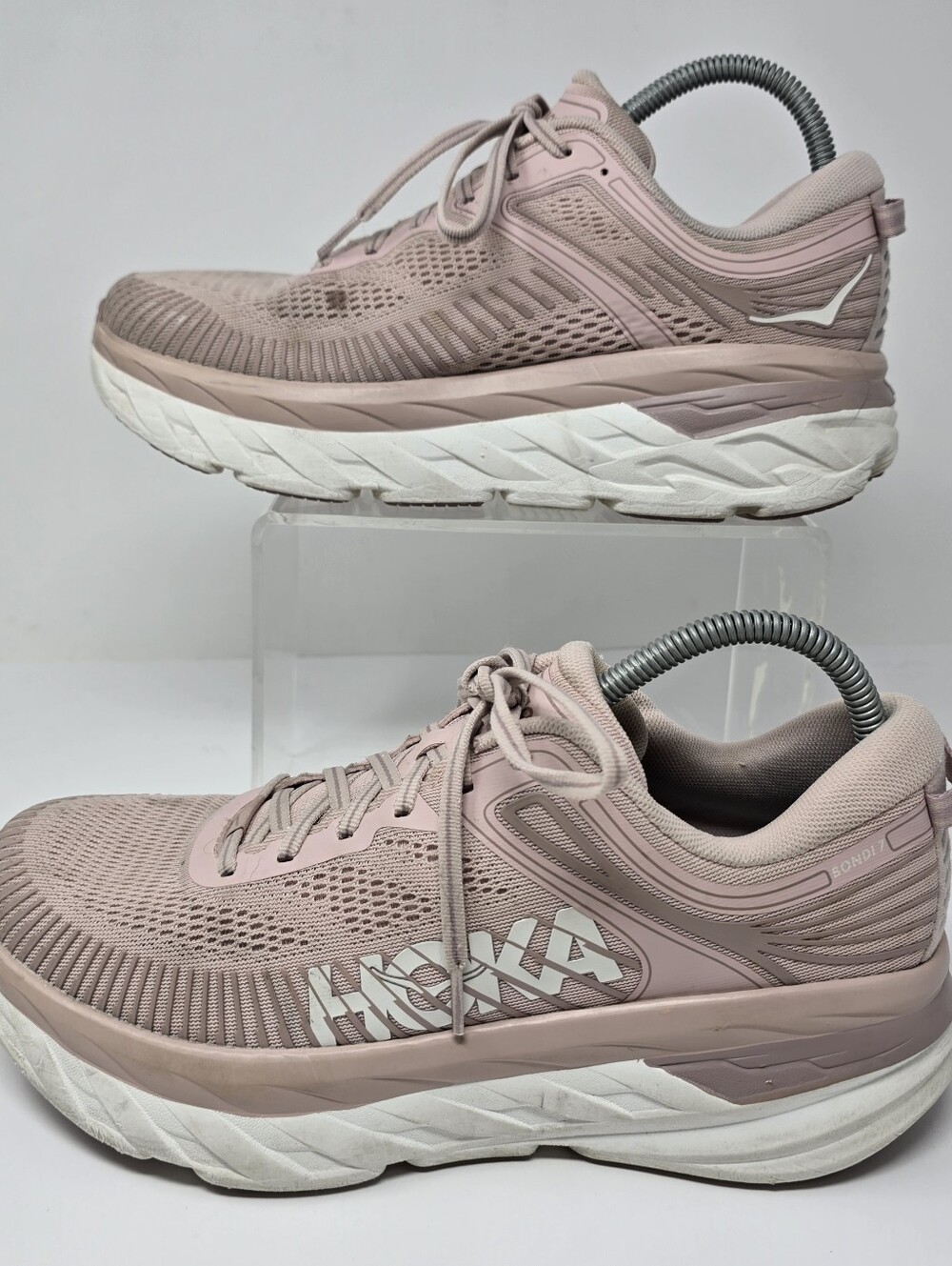 Hoka Bondi 7 Womens Size 10 Light Pink Athletic Shoes Running